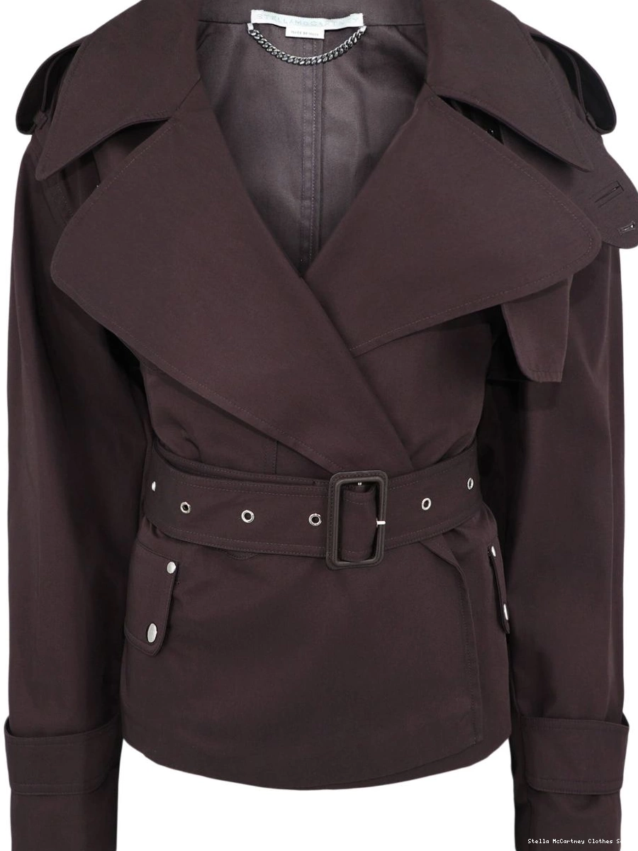 Cheap Women McCartney jacket trench Stella belted cropped 0820